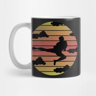 Vintage Martial Arts Flying Kick Mug